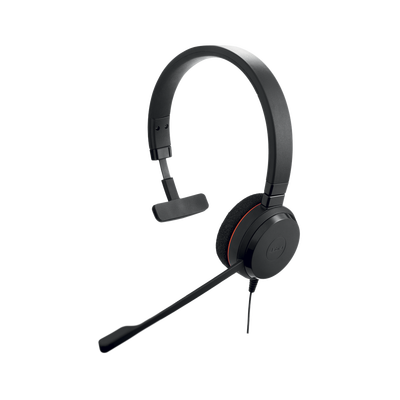 JABRA - Jabra Evolve 30 Mono con conexión USB / 3.5mm, micrófono con cancelación de ruido y controlador en el cable con botones e indicadores LED (5393-829-309)
