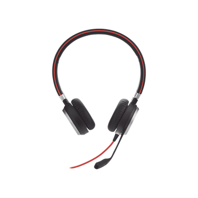 JABRA - Jabra Evolve 40 Duo con Conexión USB / 3.5 mm, indicador de ocupado y cancelación de ruido pasiva (6399-823-109)