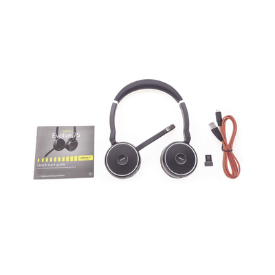 JABRA - Jabra Evolve 75 SE Stereo, conexión Bluetooth, indicador de ocupado, USB-A Compatible con cualquier plataforma UC (7599-848-109)