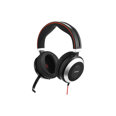 JABRA - Jabra Evolve 80 con conexión USB / 3.5mm, cancelación activa/pasiva de ruido con indicador de ocupado (7899-823-109)