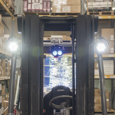 ECCO - Luz LED de advertencia peatonal de punto azul para montacargas y vehiculos