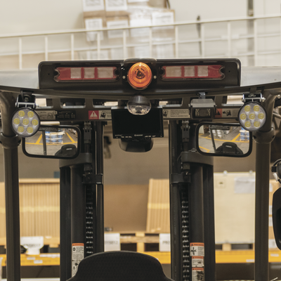 ECCO - Luz LED límite de arco color rojo, para zonas de trabajo en montacargas y vehiculos