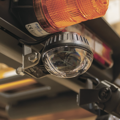 ECCO - Luz LED límite de arco color rojo, para zonas de trabajo en montacargas y vehiculos