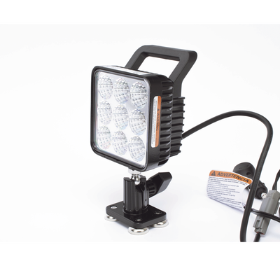 ECCO - Lámpara de trabajo de 9 led, montaje giratorio magnético, 12-24 Vcc, 1300 Lumenes