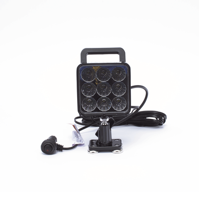 ECCO - Lámpara de trabajo de 9 led, montaje giratorio magnético, 12-24 Vcc, 1300 Lumenes