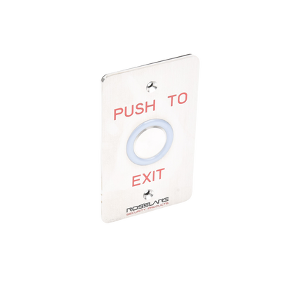 ROSSLARE SECURITY PRODUCTS - Botón de salida Piezo-eléctrico/ con temporizador / color de LED configurable/ IP65.