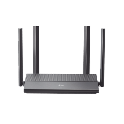 TP-LINK - Router WiFi 6 AX 1500 Mbps / MU-MIMO 2X2 y OFDMA / 1 Puerto WAN Gigabit / 3 Puertos LAN Gigabit / Soporta IPV6 y TR-069 / 4 Antenas Beamforming / Seguridad WiFi WPA3