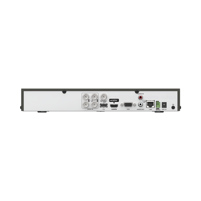 EPCOM PROFESSIONAL - DVR 4 Canales TURBOHD + 2 Canales IP / 5 Megapixel Lite - 3K Lite / Audio Bidireccional por Coaxitron / Reconocimiento Facial / ACUSENSE (Evita falsas alarmas) / 1 Bahía de Disco Duro / Salida de Video en Full HD