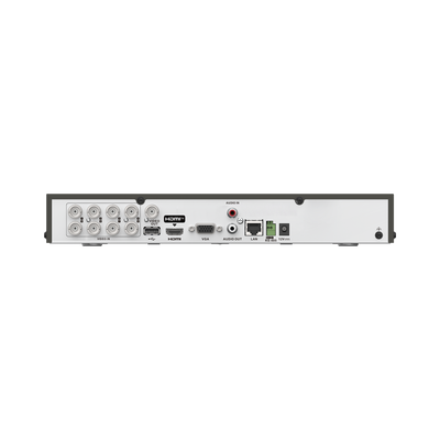 EPCOM PROFESSIONAL - DVR 8 Canales TURBOHD + 4 Canales IP / 5 Megapixel Lite - 3K Lite / Audio Bidireccional por Coaxitron / Reconocimiento Facial / ACUSENSE (Evita falsas alarmas) / 1 Bahía de Disco Duro / Salida de Video en Full HD