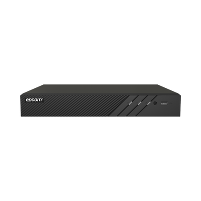 EPCOM PROFESSIONAL - DVR 16 Canales TURBOHD + 8 Canales IP / 5 Megapixel Lite - 3K Lite / Audio Bidireccional por Coaxitron / Reconocimiento Facial / ACUSENSE (Evita falsas alarmas) / 1 Bahía de Disco Duro / Salida de Video en Full HD