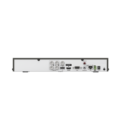 EPCOM PROFESSIONAL - DVR 4 Canales TURBOHD + 2 Canales IP / 8 Megapixel (4K) / Audio Bidireccional por Coaxitron / ACUSENSE / Reconocimiento Facial / 1 Bahía de Disco Duro / Salida de Video en Full HD / H.265+