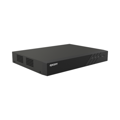 EPCOM PROFESSIONAL - DVR 4 Canales TURBOHD + 2 Canales IP / 8 Megapixel (4K) / Audio Bidireccional por Coaxitron / ACUSENSE / Reconocimiento Facial / 1 Bahía de Disco Duro / Salida de Video en Full HD / H.265+