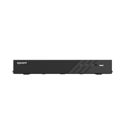 EPCOM PROFESSIONAL - DVR 4 Canales TURBOHD + 2 Canales IP / 8 Megapixel (4K) / Audio Bidireccional por Coaxitron / ACUSENSE / Reconocimiento Facial / 1 Bahía de Disco Duro / Salida de Video en Full HD / H.265+