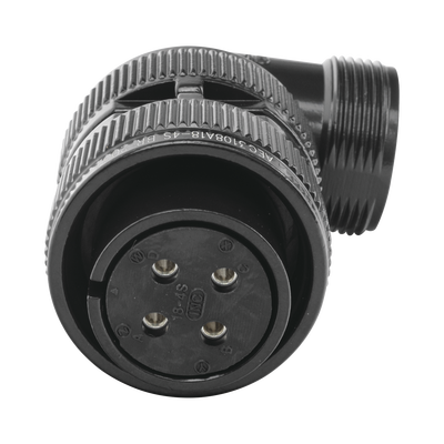 EPCOM INDUSTRIAL -  Conector Plug en Ángulo Recto de 4 Contactos Hembra Soldables para Radio de Locomotora.