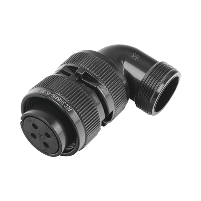 EPCOM INDUSTRIAL -  Conector Plug en Ángulo Recto de 4 Contactos Hembra Soldables para Radio de Locomotora.