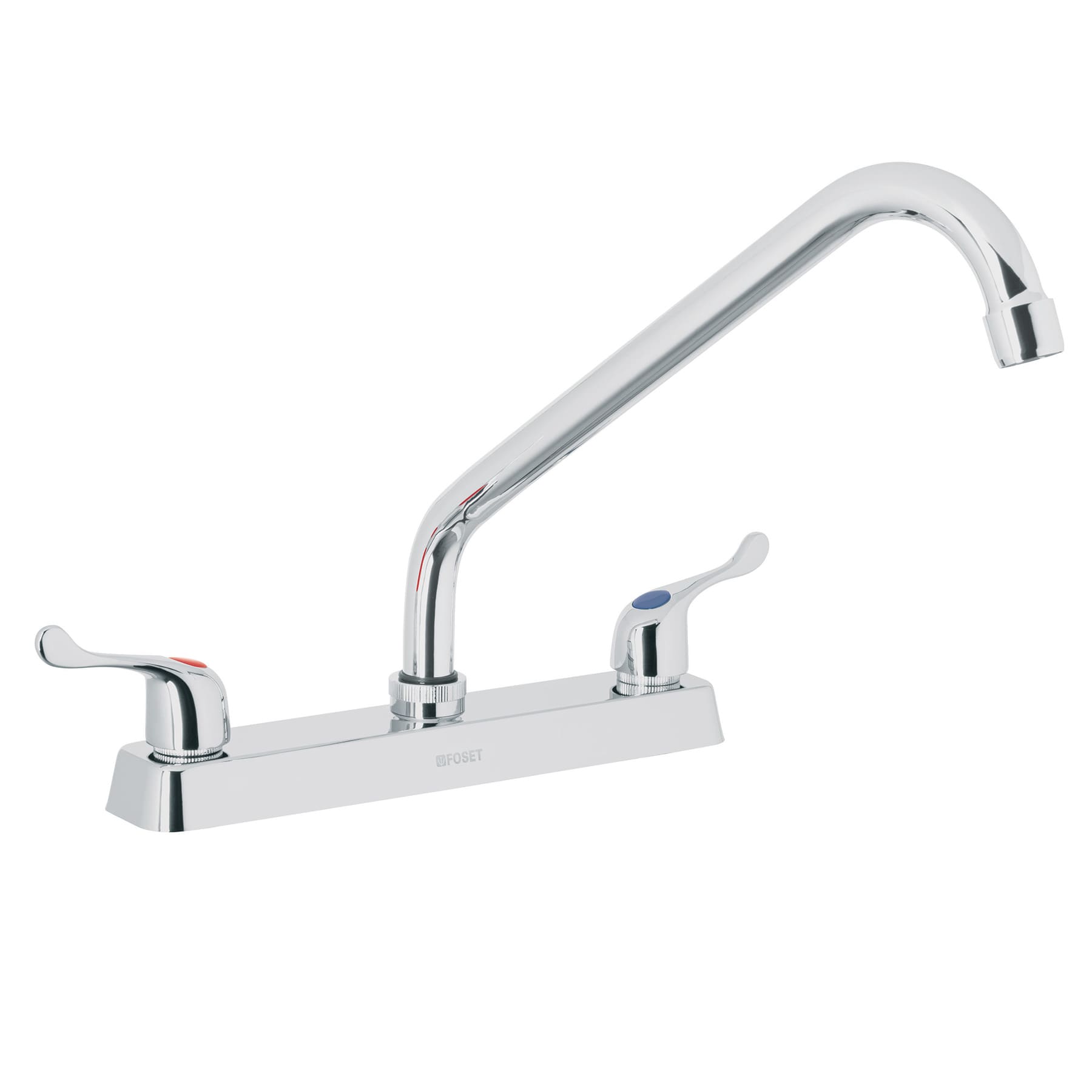 Mezcladora 8' fregadero cromo, cuello largo, palanca, BASIC