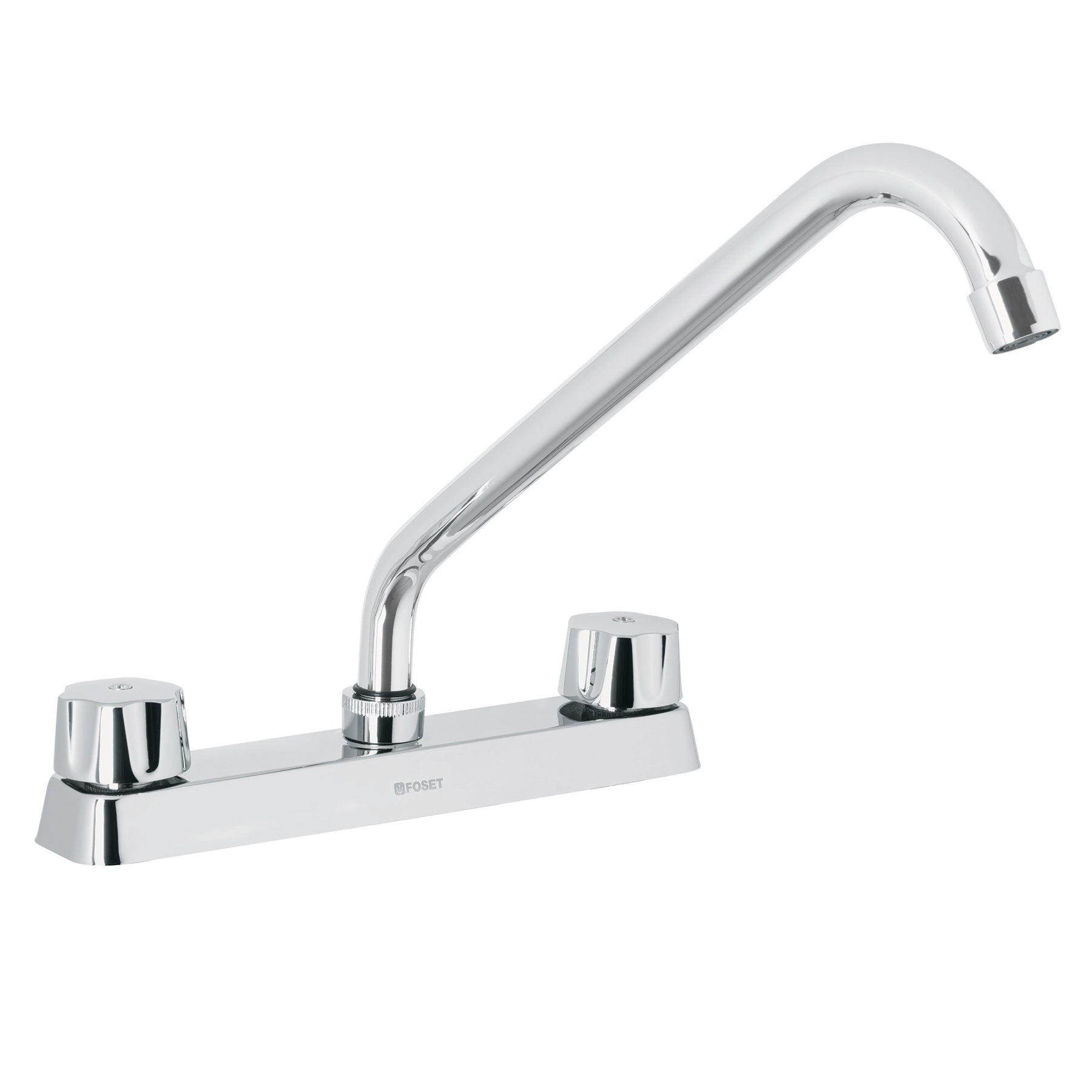 Mezcladora 8' fregadero cromo, cuello largo,hexagonal, BASIC
