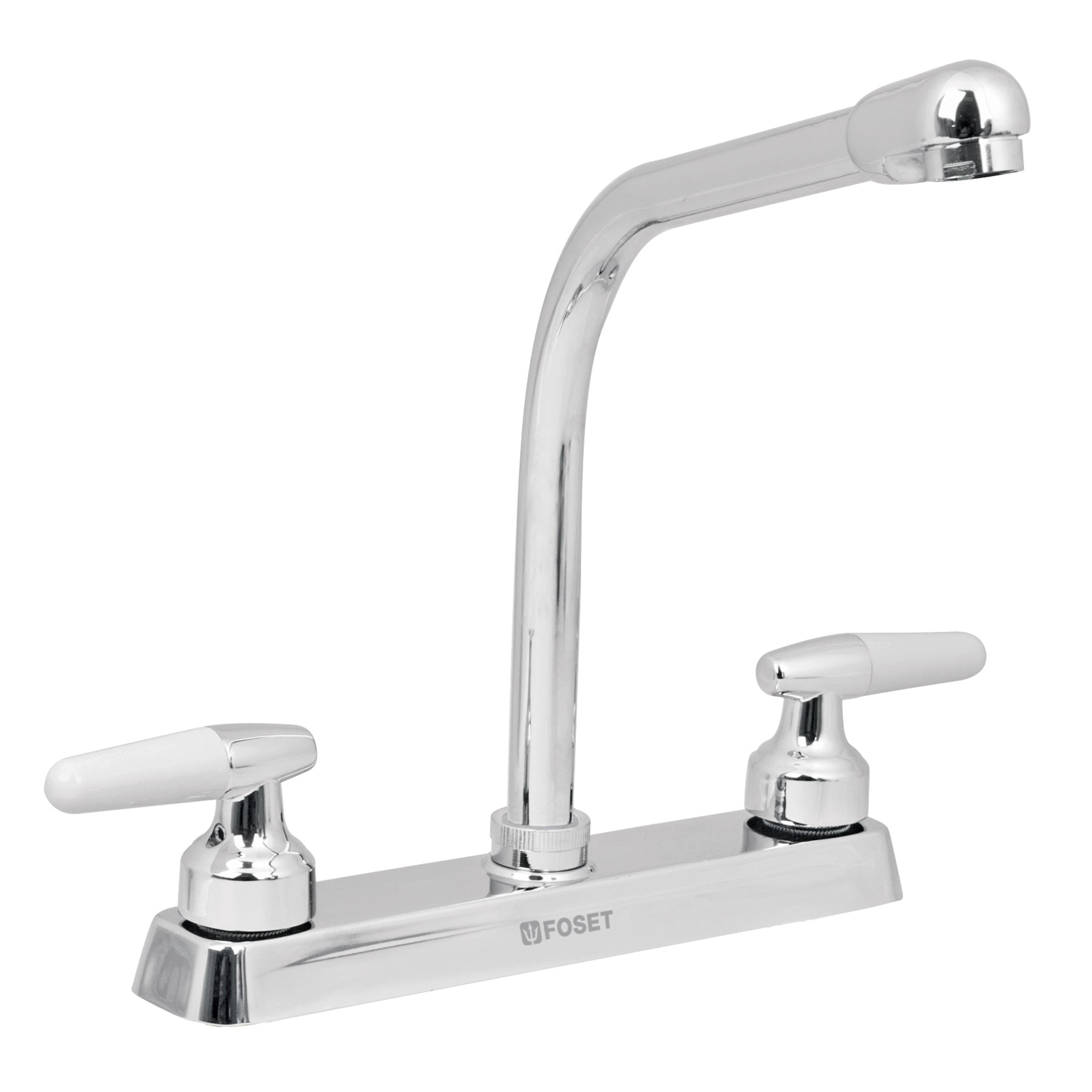 Mezcladora 8' fregadero cromo, cuello cobra, cono, BASIC