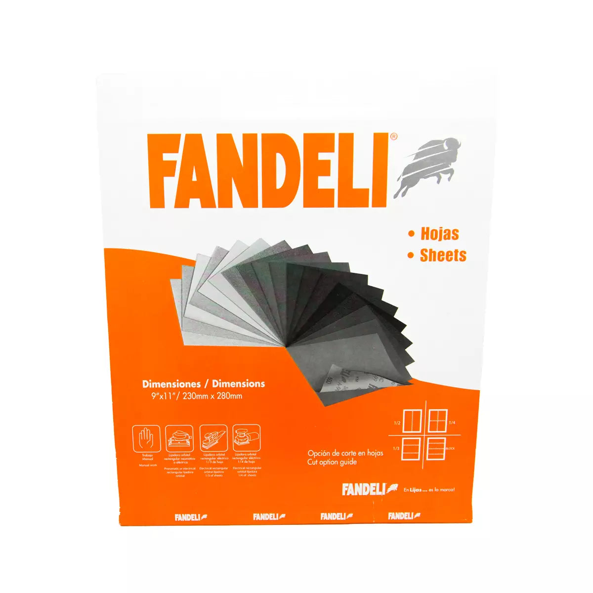 Lija De Esmeril 9"X11" Grano 220 Metal No Ferroso-Pasta-Plastico (J-86 Alo)