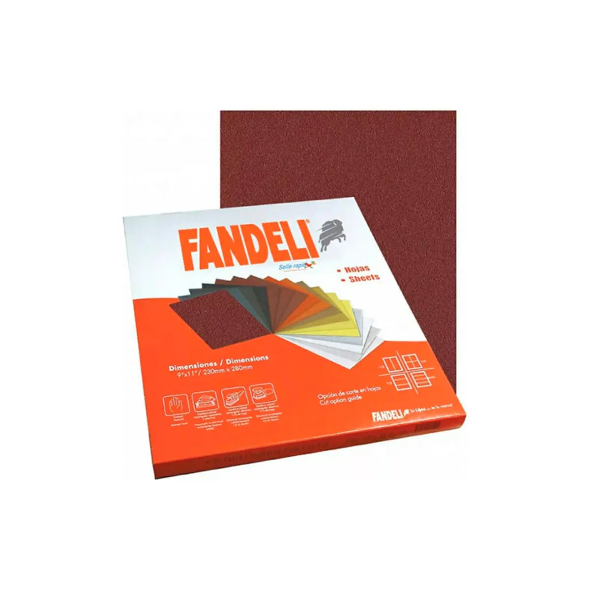 Lija De Esmeril 9"X11" Grano 280 Metal No Ferroso-Pasta-Plastico (J-86 Alo)
