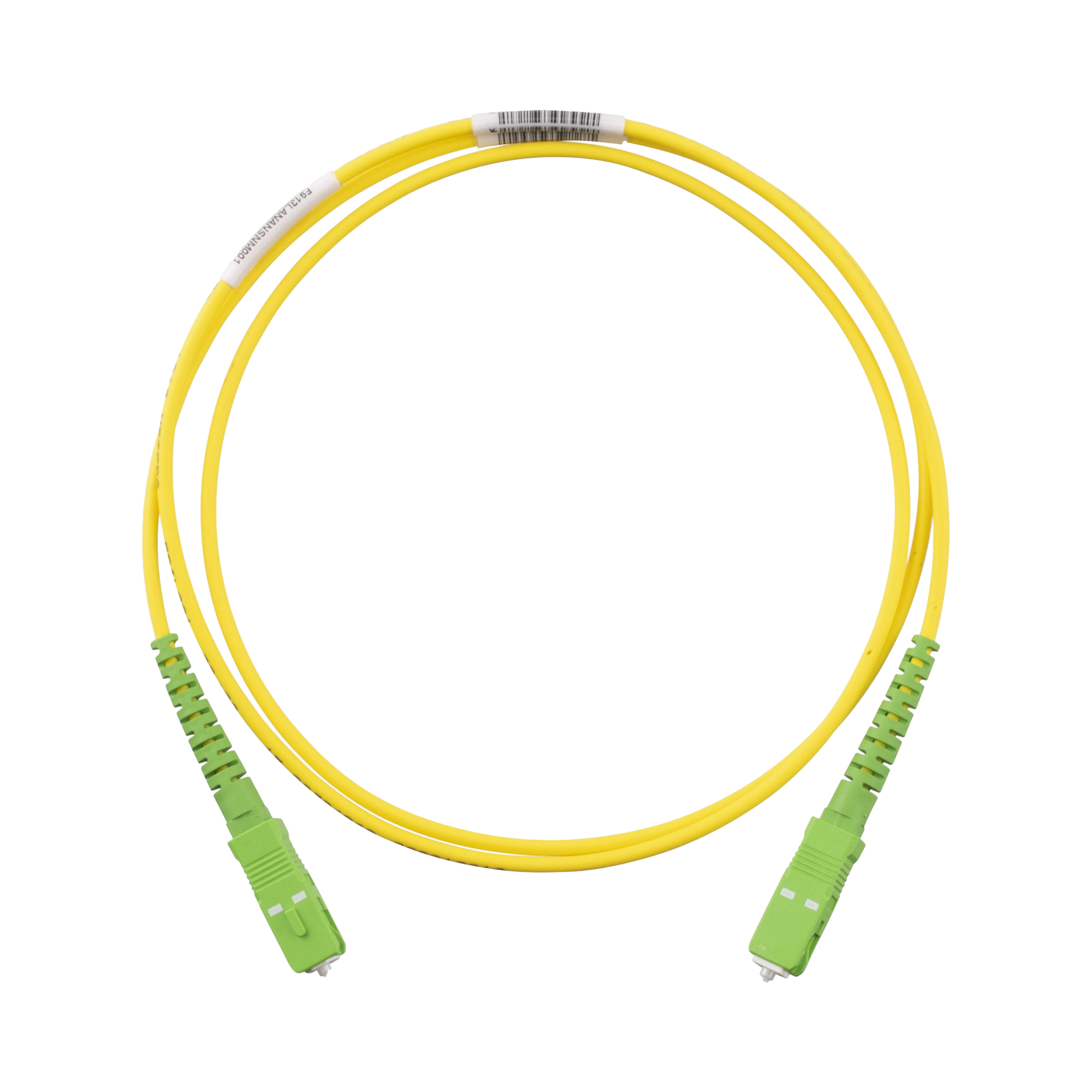 PANDUIT - Jumper de Fibra Optica Monomodo 9/125 OS2, SC/APC-SC/APC Simplex, OFNR (Riser), Color Amarillo, 3 Metros (9.84 Pies)