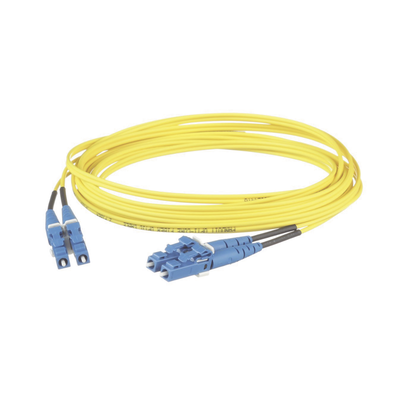 PANDUIT - Jumper de Fibra Optica Monomodo 9/125 OS2, LC-LC Duplex, LSZH, Color Amarillo, 3 Metros (9.84 Pies)