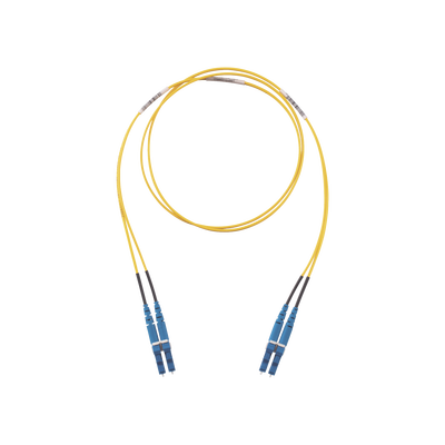PANDUIT - Jumper de Fibra Optica Monomodo 9/125 OS2, LC-LC Duplex, LSZH, Color Amarillo, 10 Metros (32.81 Pies)