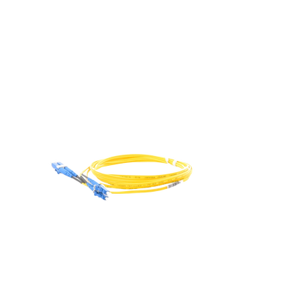PANDUIT - Jumper de Fibra Optica Monomodo 9/125 OS2, LC-LC Duplex, OFNR (Riser), Color Amarillo, 2 Metros (6.56 Pies)