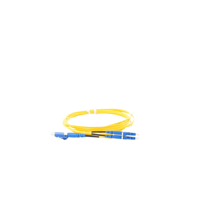 PANDUIT - Jumper de Fibra Optica Monomodo 9/125 OS2, LC-LC Duplex, OFNR (Riser), Color Amarillo, 2 Metros (6.56 Pies)