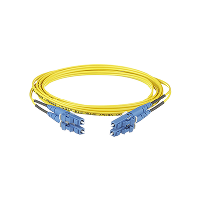 PANDUIT - Jumper de Fibra Optica Monomodo 9/125 OS2, LC-LC Duplex, OFNR (Riser), Color Amarillo, 6 Metros (19.69 Pies)