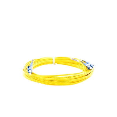 PANDUIT - Jumper de Fibra Optica Monomodo 9/125 OS2, LC-LC Duplex, OFNR (Riser), Color Amarillo, 10 Metros (32.81 Pies)