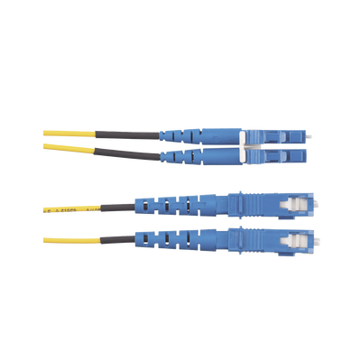 PANDUIT - Jumper de Fibra Optica Monomodo 9/125 OS2, LC-SC Duplex, OFNR (Riser), Color Amarillo, 5 Metros (16.40 Pies)