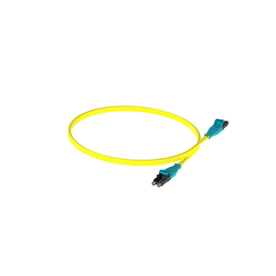 PANDUIT - Jumper de Fibra Optica Monomodo 9/125 OS2, LC-LC Duplex Push Pull, OFNR (Riser), Color Amarillo, 3 Metros (9.84 Pies)