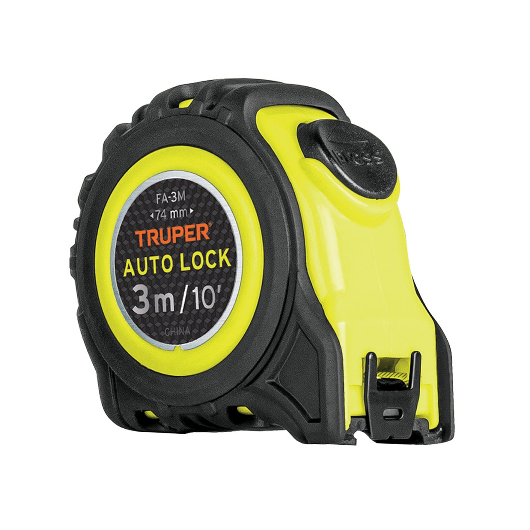 Flexometro Auto-Lock contra impactos 3 m cinta 16 mm, Truper
