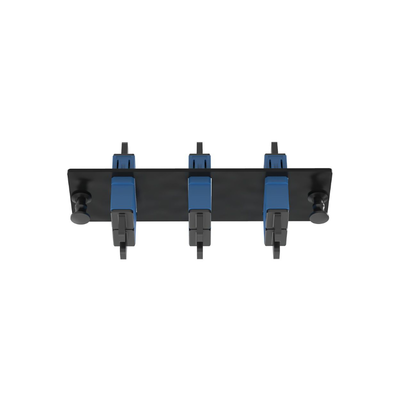 PANDUIT - Placa Acopladora de Fibra Optica FAP, Con 3 Conectores SC Duplex (6 Fibras), Para Fibra Monomodo OS1/OS2, Color Azul