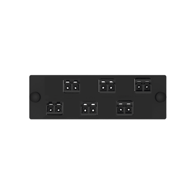 PANDUIT - Placa Acopladora de Fibra Optica FAP, Con 6 Conectores LC Duplex (12 Fibras), Para Fibra Multimodo OM3/OM4, Color Negro