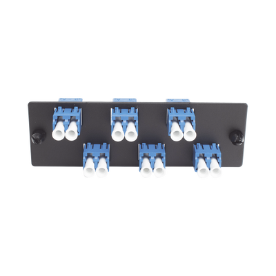 PANDUIT - Placa Acopladora de Fibra Óptica FAP, con 6 Conectores LC Duplex (12 Fibras), para Fibra Monomodo OS1/OS2, Color Azul