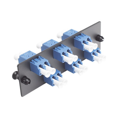 PANDUIT - Placa Acopladora de Fibra Óptica FAP, con 6 Conectores LC Duplex (12 Fibras), para Fibra Monomodo OS1/OS2, Color Azul