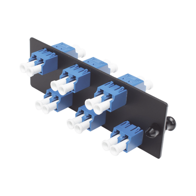 PANDUIT - Placa Acopladora de Fibra Óptica FAP, con 6 Conectores LC Duplex (12 Fibras), para Fibra Monomodo OS1/OS2, Color Azul