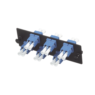 PANDUIT - Placa Acopladora de Fibra Óptica FAP, con 6 Conectores LC Duplex (12 Fibras), para Fibra Monomodo OS1/OS2, Color Azul