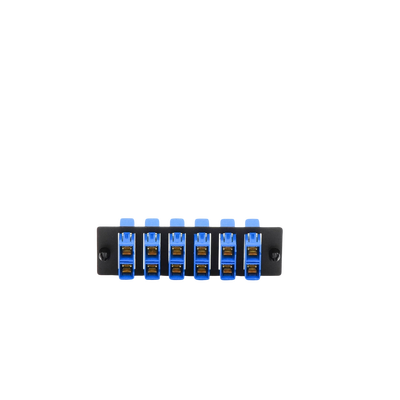 PANDUIT - Placa Acopladora de Fibra Optica FAP, Con 6 Conectores SC Duplex (12 Fibras), Para Fibra Monomodo OS1/OS2, Color Azul