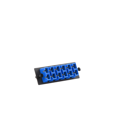 PANDUIT - Placa Acopladora de Fibra Optica FAP, Con 6 Conectores SC Duplex (12 Fibras), Para Fibra Monomodo OS1/OS2, Color Azul