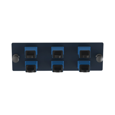 PANDUIT - Placa Acopladora de Fibra Óptica FAP, Con 6 Conectores SC Simplex (6 Fibras), Para Fibra Monomodo OS1/OS2, Color Azul