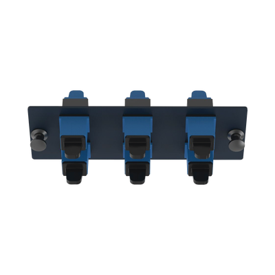 PANDUIT - Placa Acopladora de Fibra Óptica FAP, Con 6 Conectores SC Simplex (6 Fibras), Para Fibra Monomodo OS1/OS2, Color Azul
