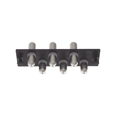 PANDUIT - Placa Acopladora de Fibra Óptica FAP, Con 6 Conectores ST Simplex (6 Fibras), Para Fibra Monomodo OS1/OS2, Color Negro