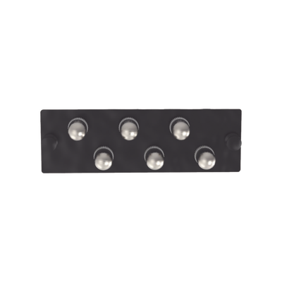 PANDUIT - Placa Acopladora de Fibra Óptica FAP, Con 6 Conectores ST Simplex (6 Fibras), Para Fibra Monomodo OS1/OS2, Color Negro