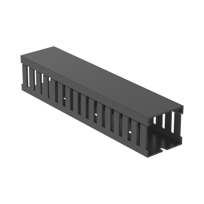 PANDUIT - Canaleta Ranurada de PVC con Tapa, Tipo F, 44.5 mm de Ancho, 41.1 mm de Alto y 2 m de Largo, Color Gris