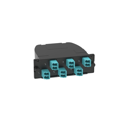 PANDUIT - Casete OptiCom de Fibra Óptica Multimodo OM4, Con Conector MPO a 6 LC Duplex, Polaridad Método A, Pérdida de Inserción Estándar