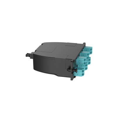 PANDUIT - Casete OptiCom de Fibra Óptica Multimodo OM4, Con Conector MPO a 6 LC Duplex, Polaridad Método A, Pérdida de Inserción Estándar