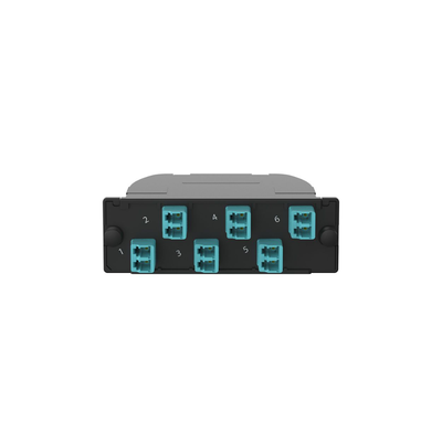 PANDUIT - Casete OptiCom de Fibra Óptica Multimodo OM4, Con Conector MPO a 6 LC Duplex, Polaridad Método A, Pérdida de Inserción Estándar